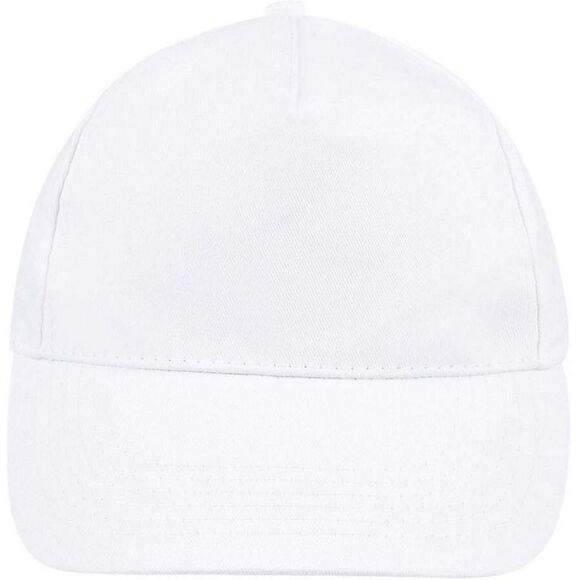 SOLS Unisex Sunny 5 Panel Baseball Cap / White - Picture 4 of 5